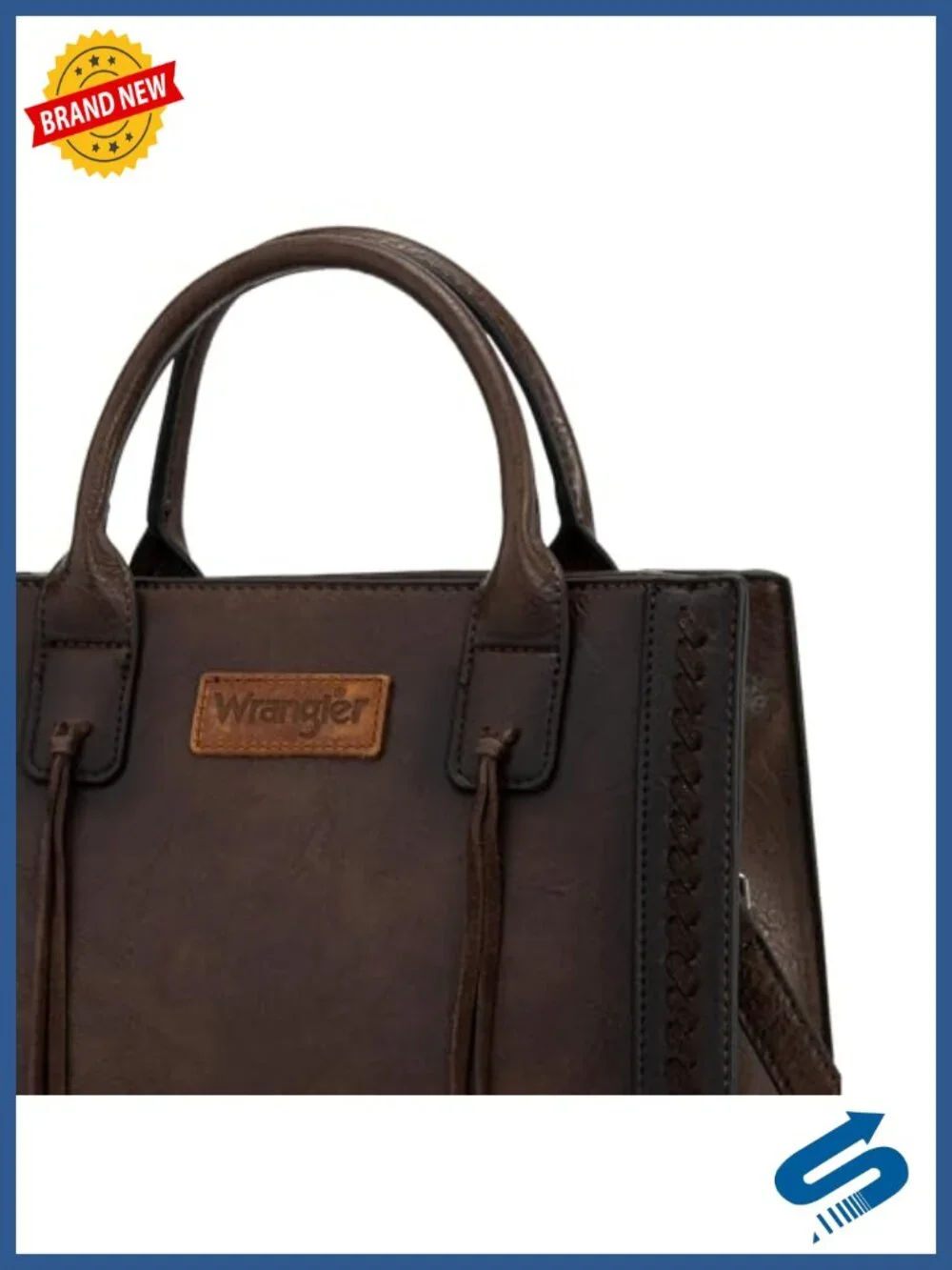 Vegan Leather Western Tote Bag with Wallet Set for Women